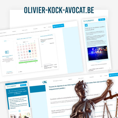 Site Internet / Prise de RDV / Blog - Olivier Kock Avocat - E-commerce