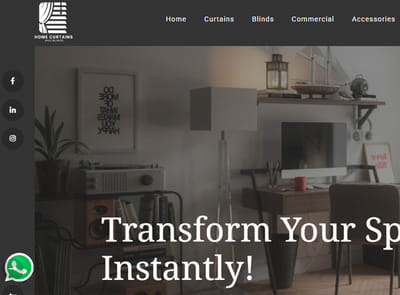 Home Curtains, Blinds, and Furniture - Website Creatie