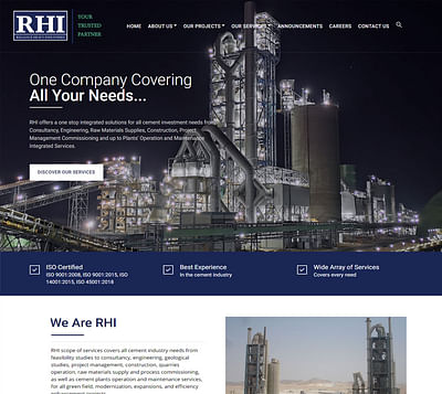 RHI - Reliance Heavy Industries Website - Creación de Sitios Web
