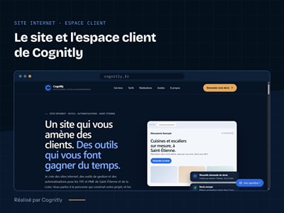 Le site et l'espace client de Cognitly - Web Applicatie