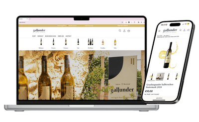 Webseite und Onlineshop: Weingut und Buschenschank - Website Creatie