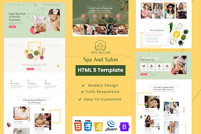 HTML5 Template "Spa Blush" for Spa and Salon - Création de site internet