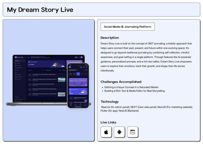 My Dream Story Live - Mobile App