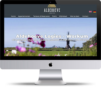 nieuwe website Aldehoeve-logies - Référencement naturel