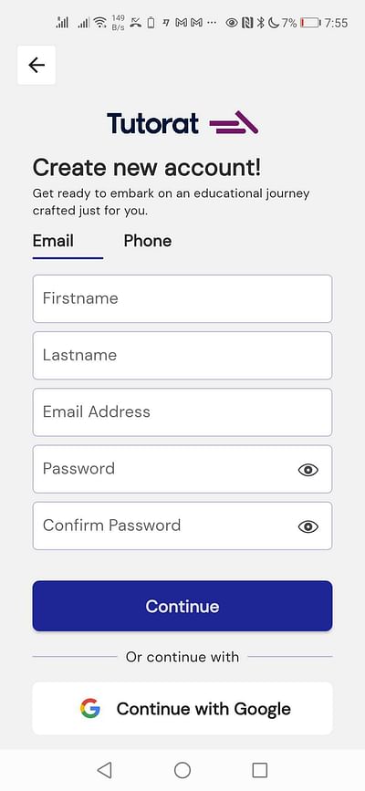Tutoring App - Web Application