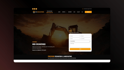 Orb Excavations - Website Creation