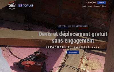 Site vitrine et référencement TS Toiture - Design & graphisme