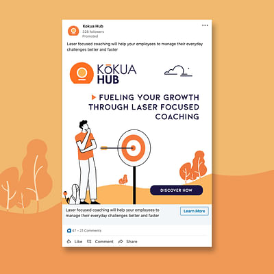 Linkedin advertising voor Kokua Hub - Publicité en ligne