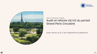 Refonte du portail Grand Paris circulaire - Design & graphisme
