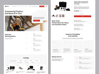 UX/UI Design for an Industrial Equipment Rental Platform - E-commerce