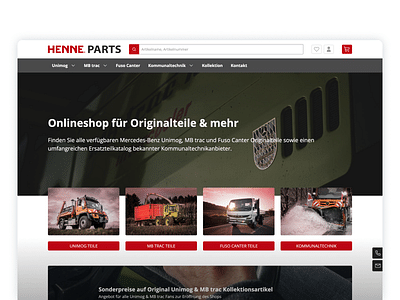 Henne Parts - Website & Shop - Webseitengestaltung