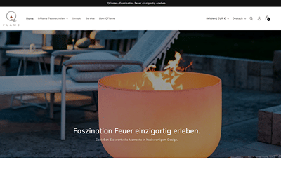 Volledig online traject voor QFlame, van website tot mailflow - E-commerce