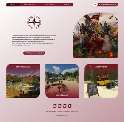 Site internet du projet "Les Fous du Puy" - Création de site internet