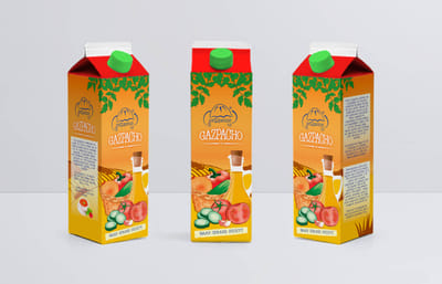 Diseño de envase para Gazpacho - Diseño Gráfico
