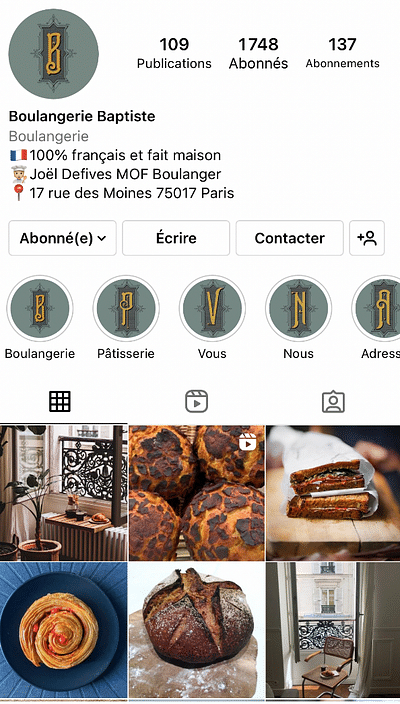 Boulangerie Baptiste - Stratégie digitale