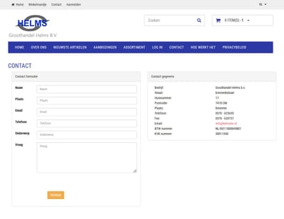 Webshop Helms BV - Groothandel - Mobile App