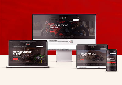 Motorradteile Bursig - Relaunch + Onlineshop + SEO - Webseitengestaltung