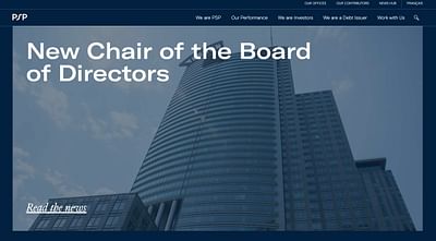 Site web PSP Investments - Ergonomy (UX/UI)