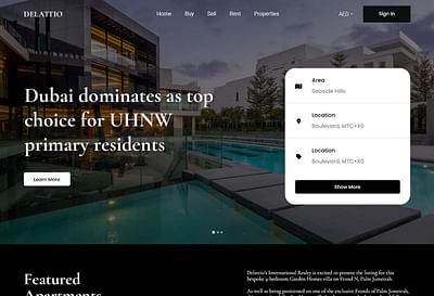 Dellatio - Real Estate Website Design - Webseitengestaltung
