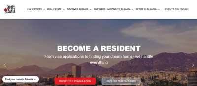 Expats in Albania: booking platform - Création de site internet