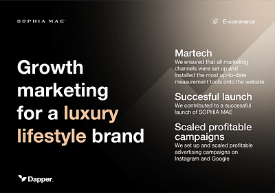 Growth marketing for a luxury lifestyle brand - Digital Strategy