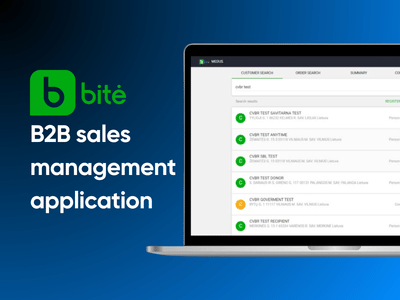 B2B Sales Management Solution - Ergonomie (UX/UI)