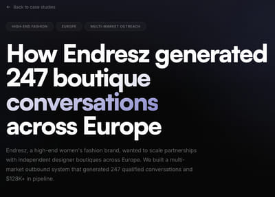 How Endresz generated 247 boutique conversations across Europe - E-mail Marketing