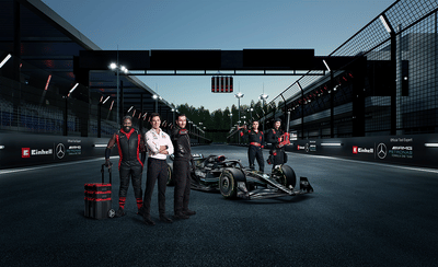 Einhell Kampagne mit Mercedes-AMG PETRONAS F1 2023 - Marketing