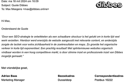 Dusseldorp BMW SEO migratie: 22% groei - Copywriting