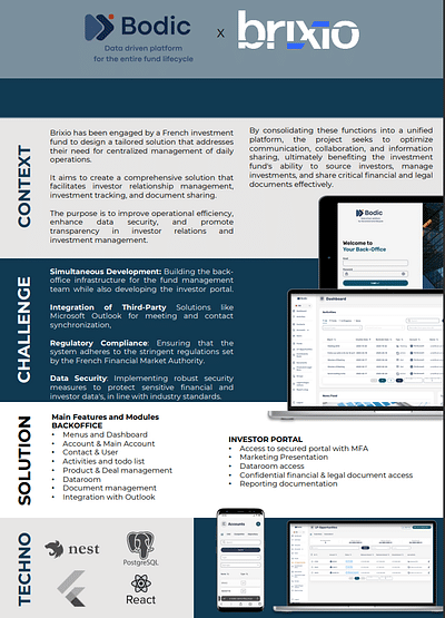 Data driven platform for the entire fund lifecycle - Mobile App