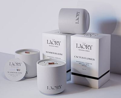 Branding for LAORY Scented Candles - Packaging