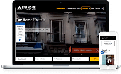 Far Home Hostels. Diseño web y estrategia digital - Estrategia digital