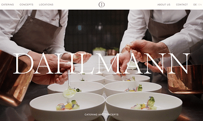 Hohe Website-Qualität für Luxus-Catering - Webanwendung