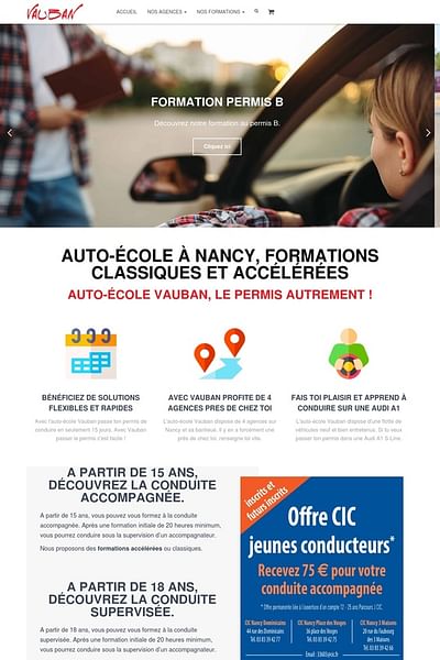 Auto Ecole Vauban - Création de site internet