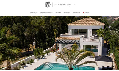 Zoco Home Estates - Creación de Sitios Web