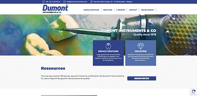 Dumont Instruments & Co - Application web