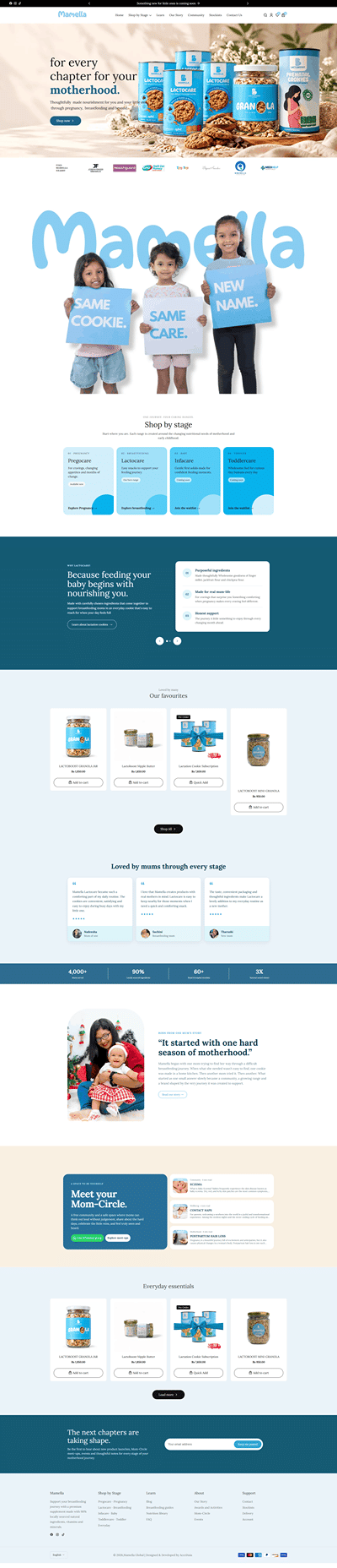 Mamella - Shopify Website Redesign & eCommerce Optimization - E-Commerce