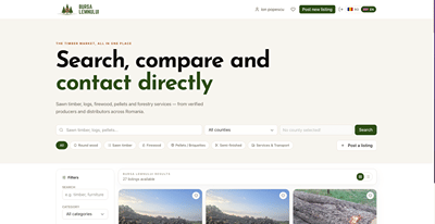 Bursa Lemnului - Online Marketplace for Romania’s Timber Industry - Desarrollo de Software