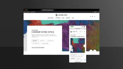 Création site e-commerce Galerie d'art en ligne - E-commerce