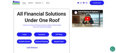 Website Design for Deo Capital - Financial Services Brand in Surat - Webseitengestaltung
