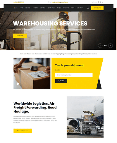 Web Design For Merrick Logistics - Webseitengestaltung