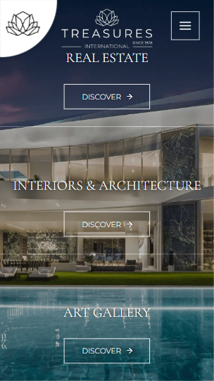 Treasures International – Site Web Mobile Optimisé - Application mobile