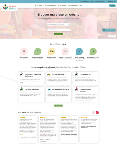 Carrousel et Calins se refait une beauté - Création de site internet