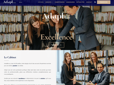 Adapt Law – Cabinet d’avocats à Bruxelles - Création de site internet