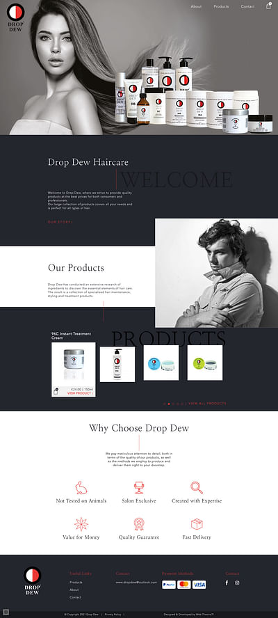 Custom WordPress Website for Drop Dew - E-commerce