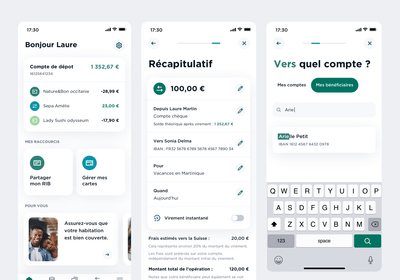Refonte d'une app bancaire - Diseño Gráfico