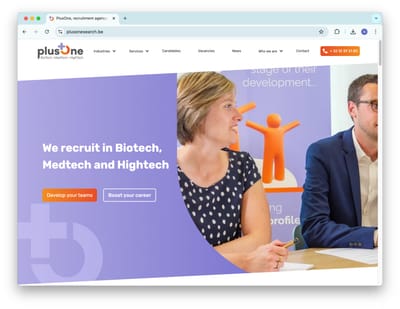 PlusOne - Site vitrine - Création de site internet