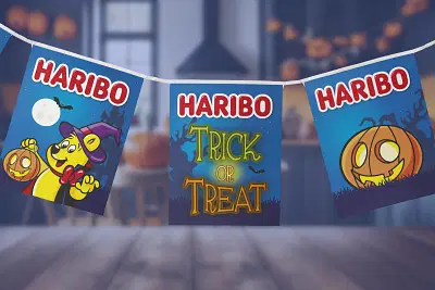 Haribo Halloween campagne - Verpackungsdesign