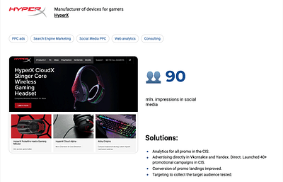 Web Analytics for Manufacturer of gamers devices - Pubblicità online