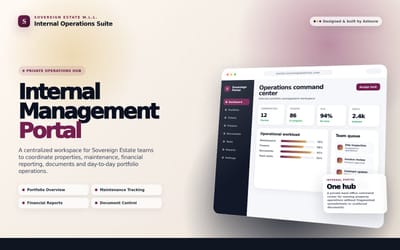 Sovereign Estate — Portail de gestion interne - Développement de Logiciel